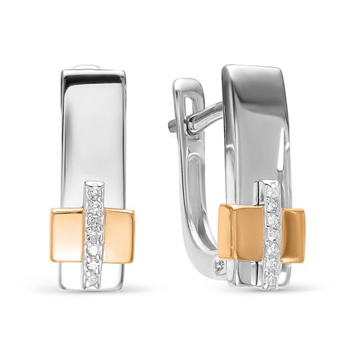 

Серьги женские из серебра АЛЬКОР 02-0298, бриллиант, 02-0298
