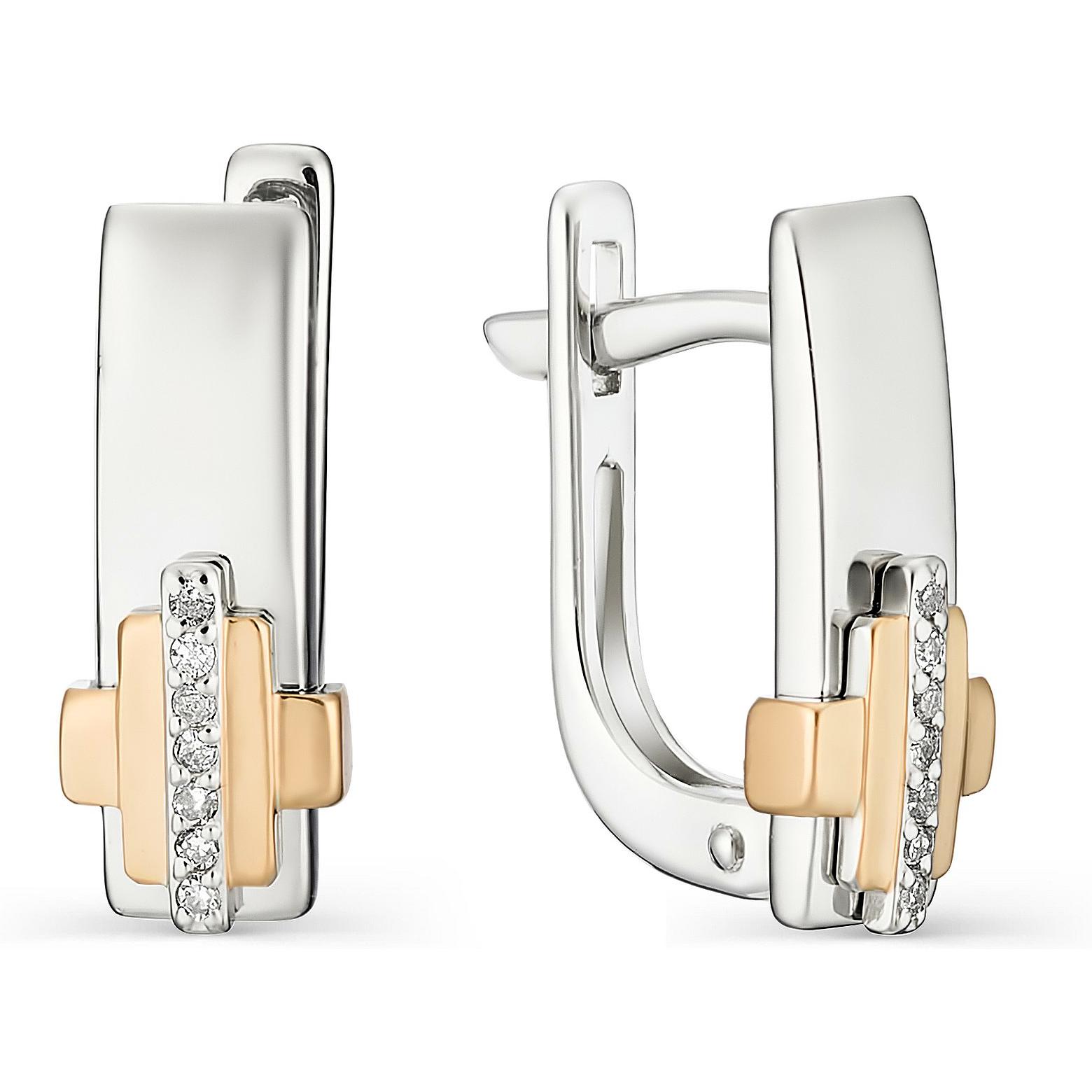 

Серьги женские из серебра АЛЬКОР 02-0299, бриллиант, 02-0299