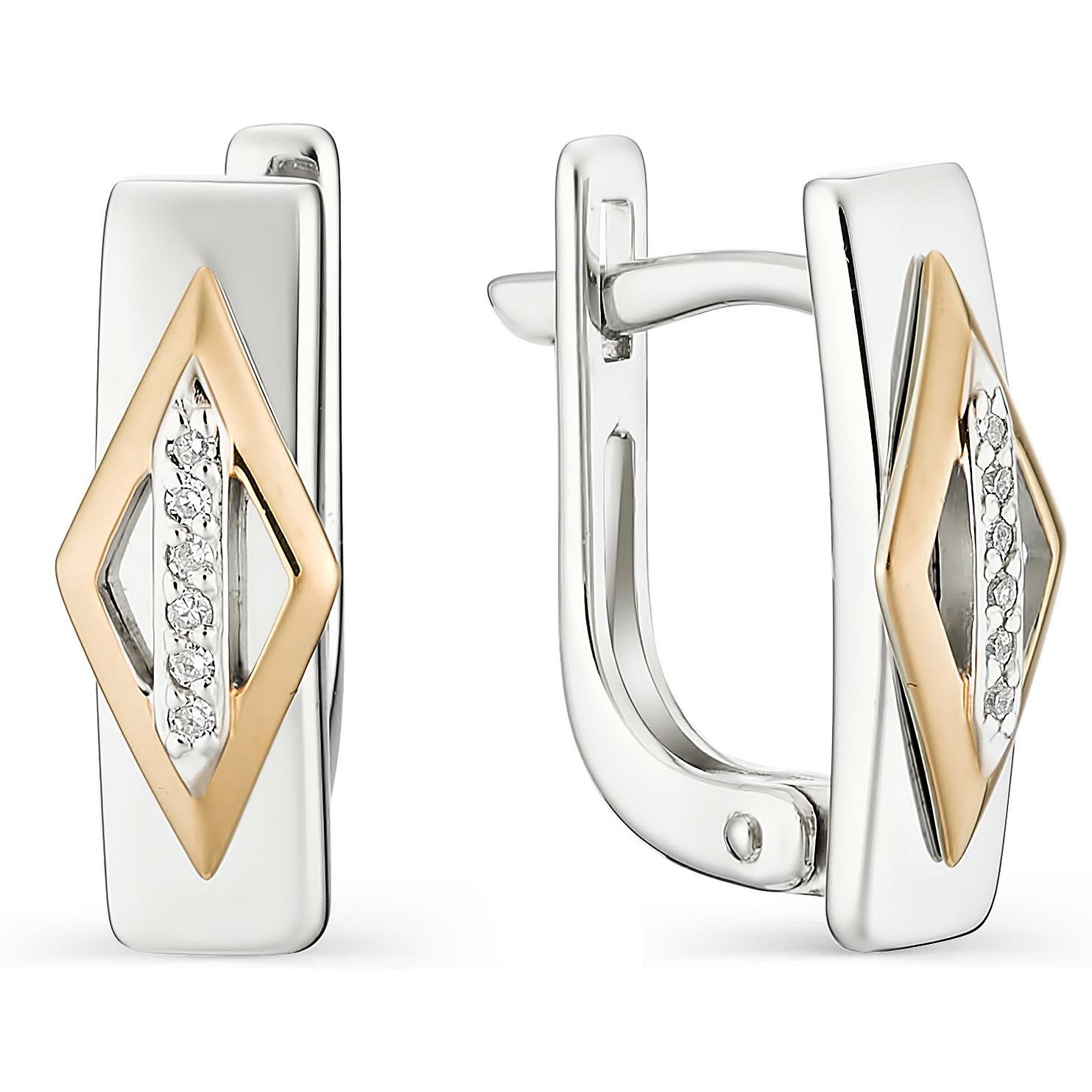 

Серьги женские из серебра АЛЬКОР 02-1107, бриллиант, 02-1107