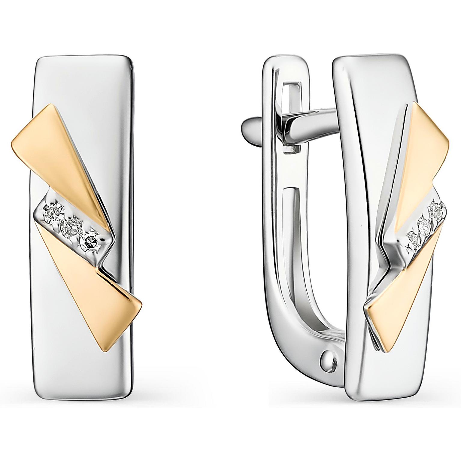 

Серьги женские из серебра АЛЬКОР 02-1109, бриллиант, 02-1109