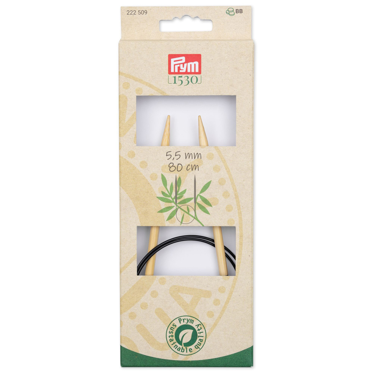 

Спицы для вязания PRYM круговые, Серия Prym 1530, 5,5мм 80см, бамбук, натуральный, 222509, Коричневый, PRYM Серия 1530