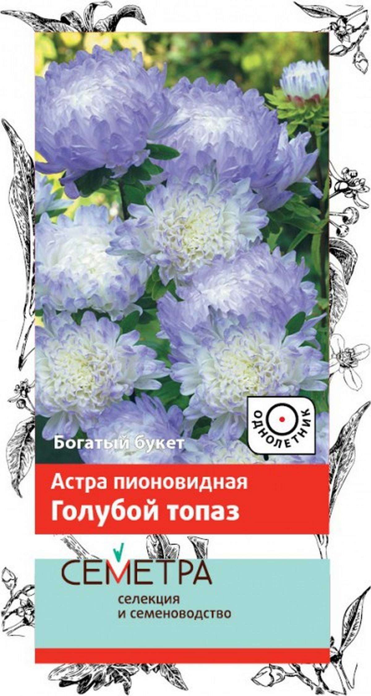 

Семена астра Поиск Голубой топаз 1 уп.