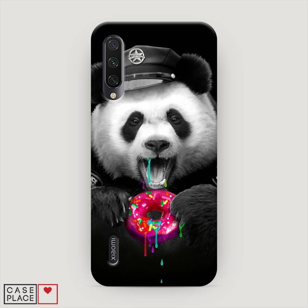 фото Пластиковый чехол "панда police" на xiaomi mi cc9e awog