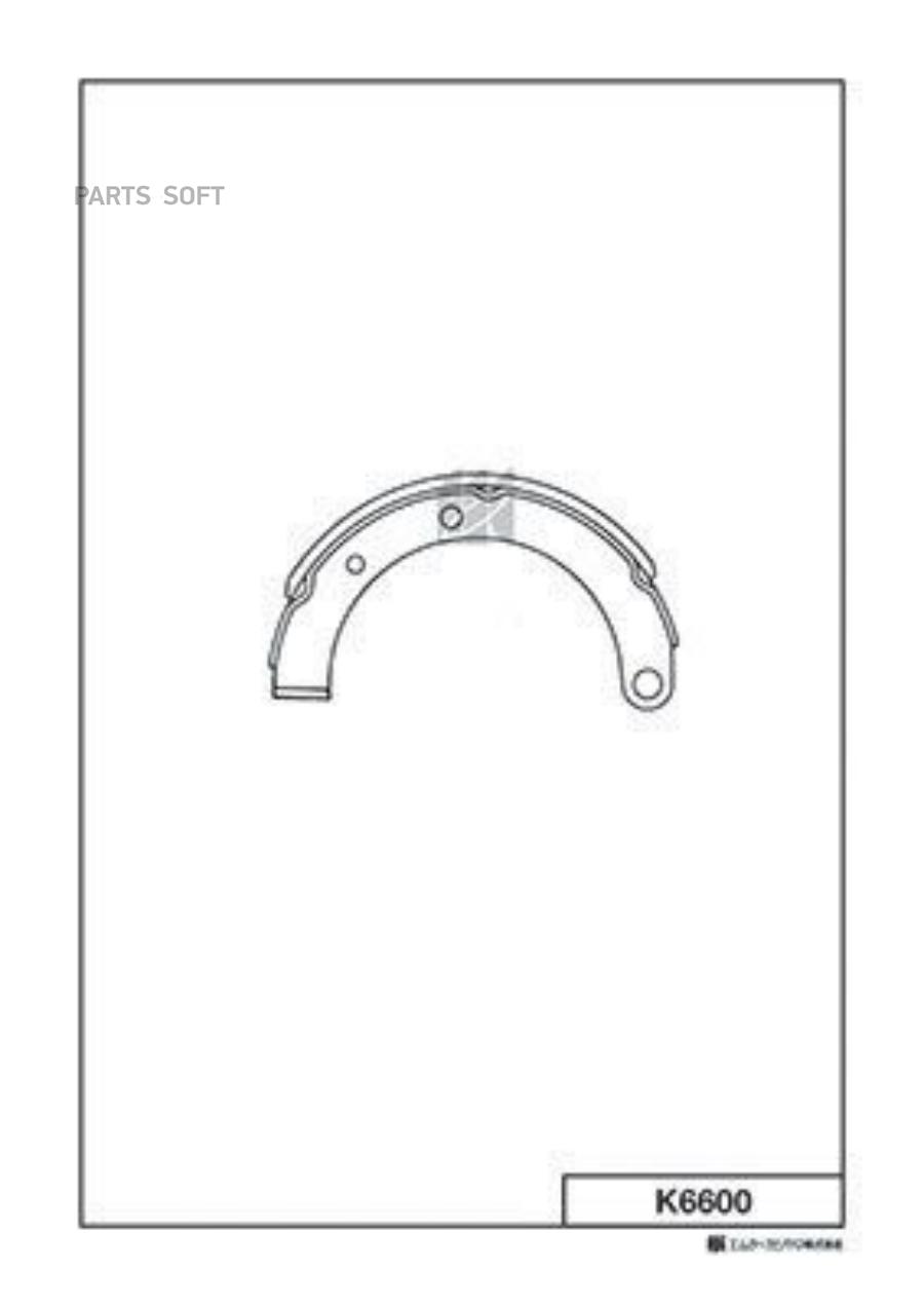 

Тормозные колодки Kashiyama барабанные стояночного тормоза K6600