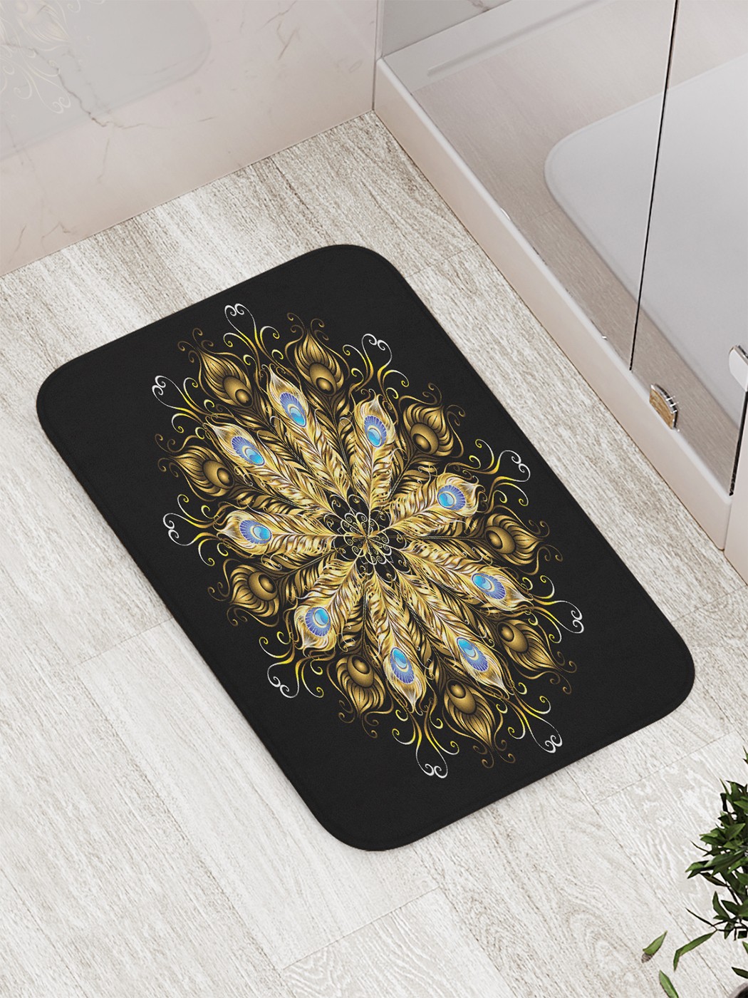 

bath_86099 Коврик противоскользящий для ванной, сауны, бассейна, 77х52 см