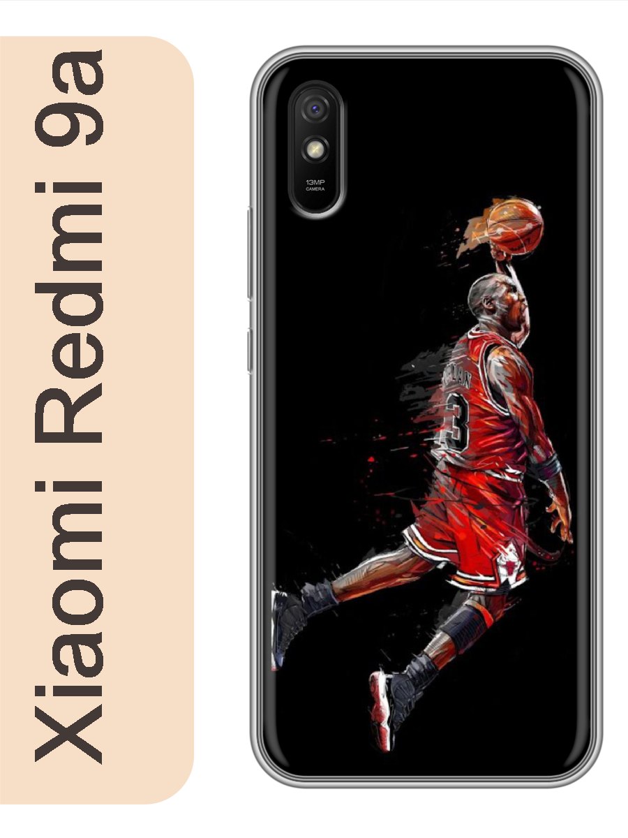 

Чехол на Xiaomi Redmi 9a баскетболист 619, Прозрачный, red9aspor