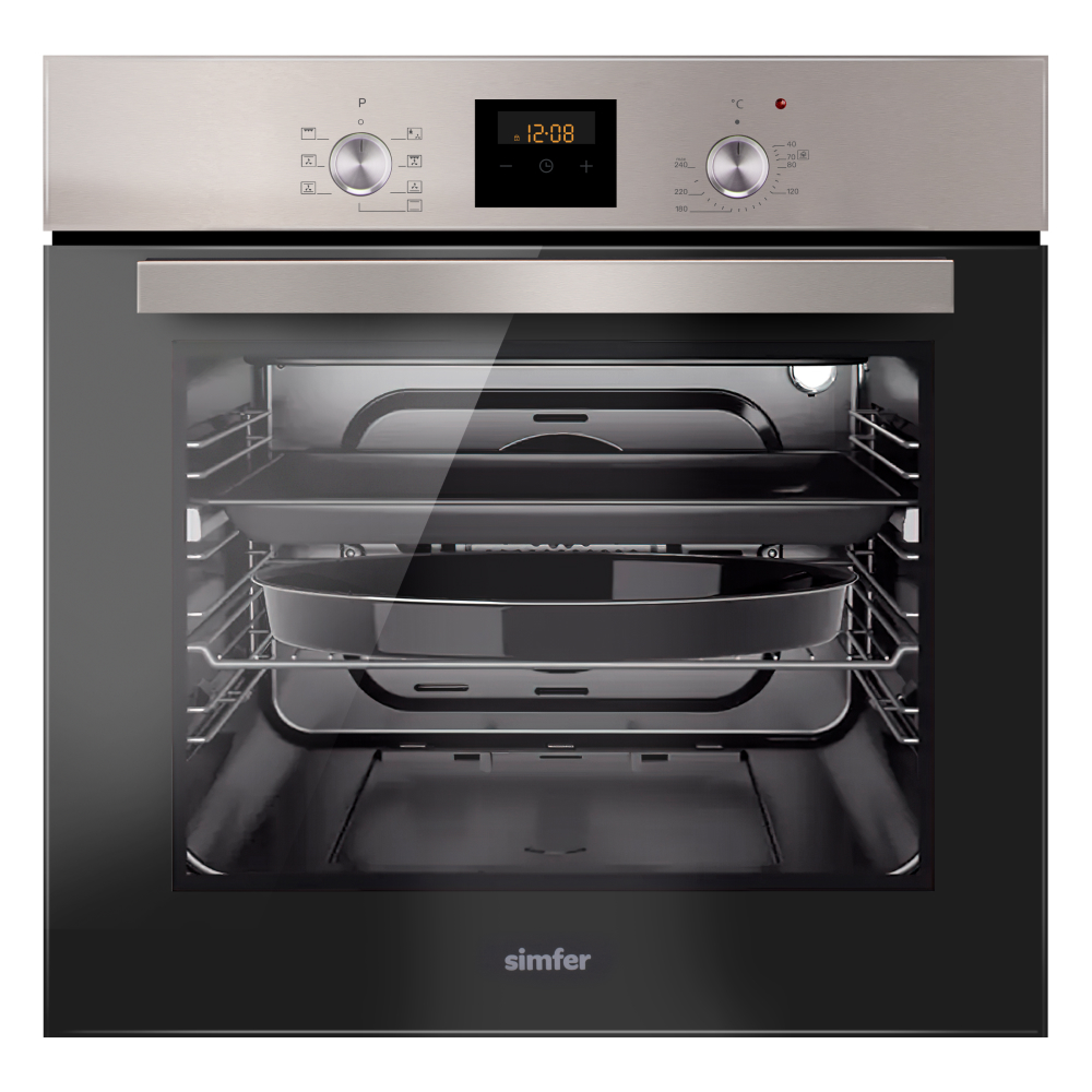 

Встраиваемый электрический духовой шкаф Simfer B6EM58016 Silver, B6EM58016