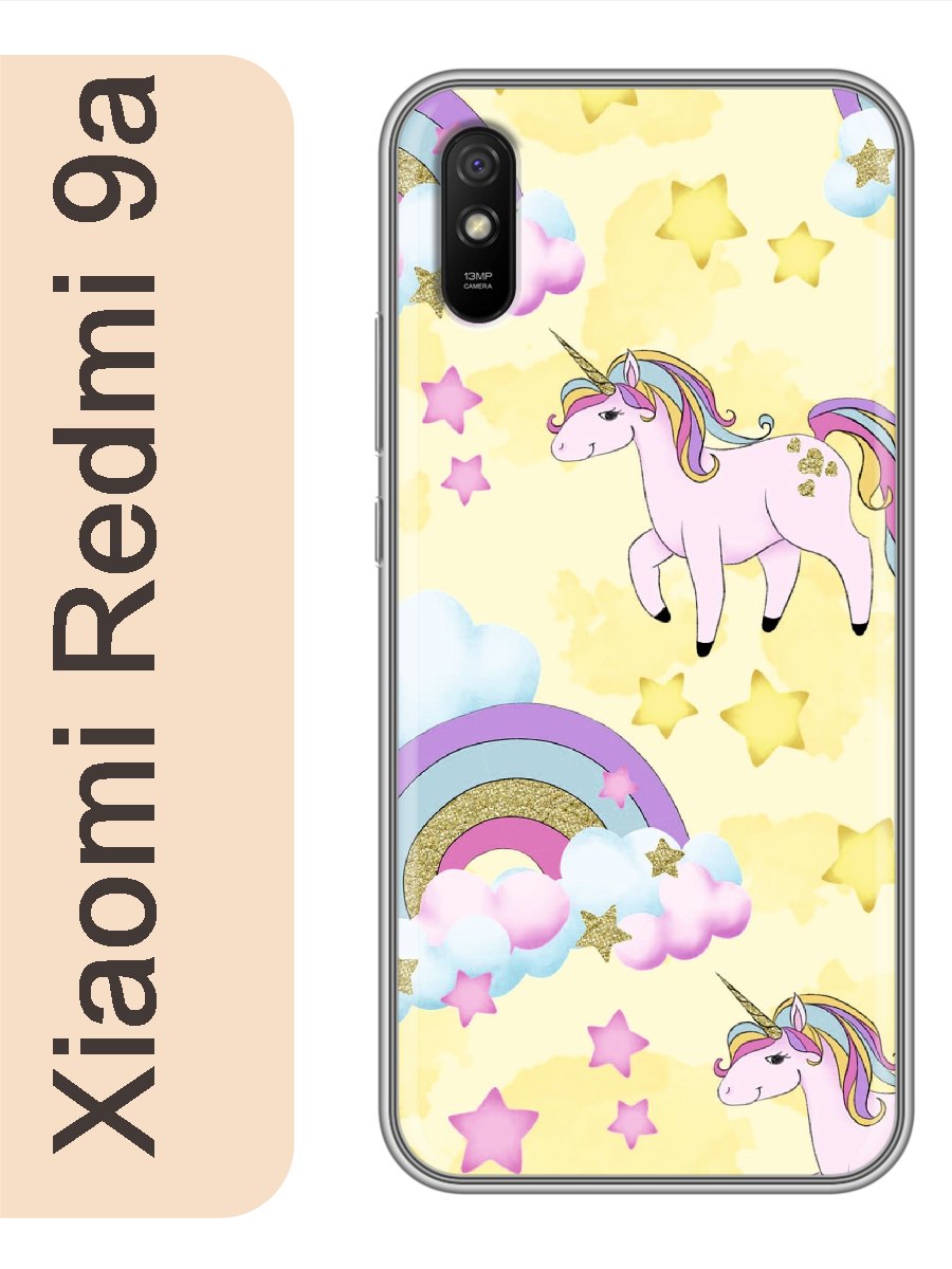 

Чехол на Xiaomi Redmi 9a единорог 544, Прозрачный, red9aerog