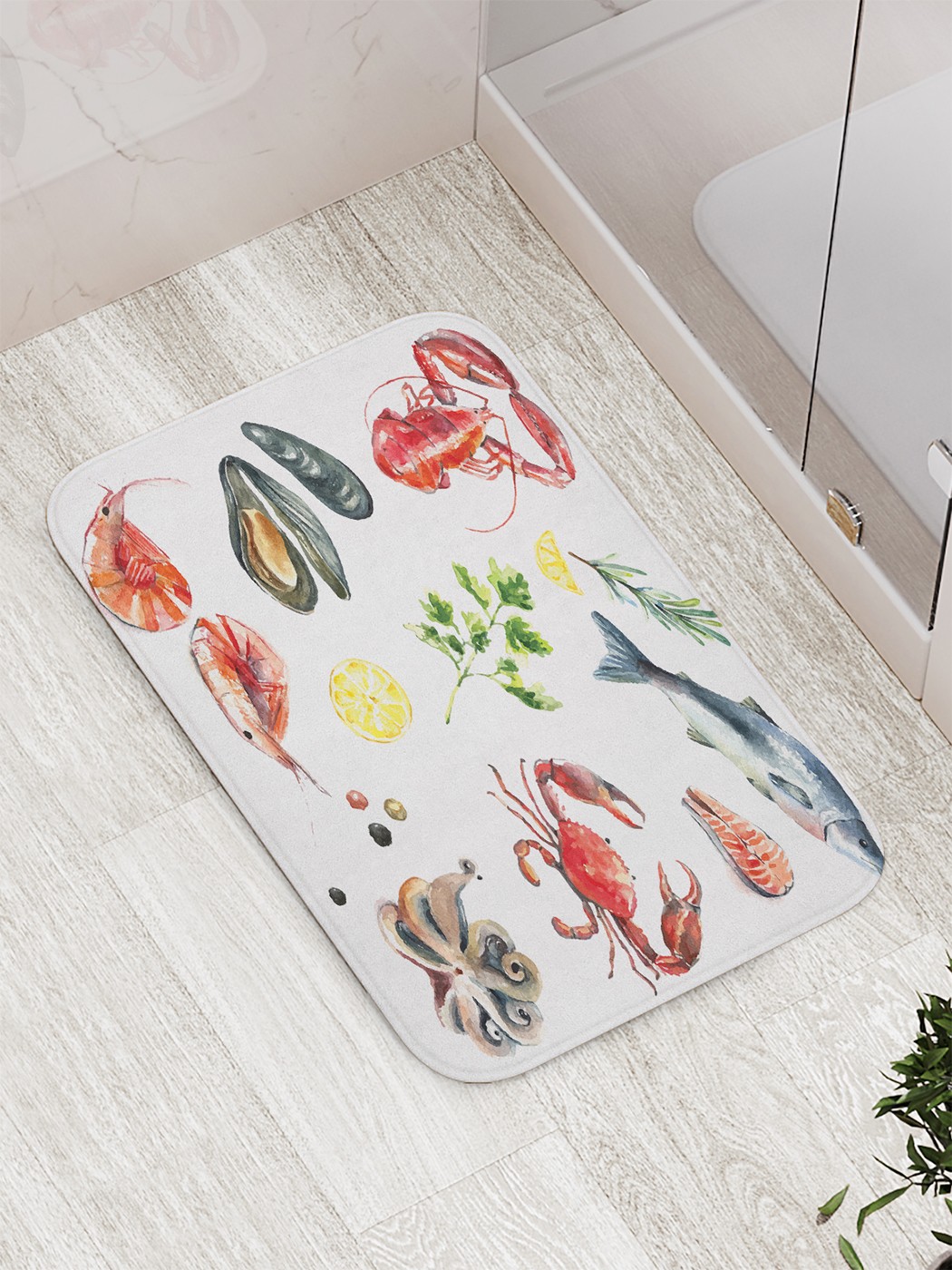 

bath_86011 Коврик противоскользящий для ванной, сауны, бассейна, 77х52 см