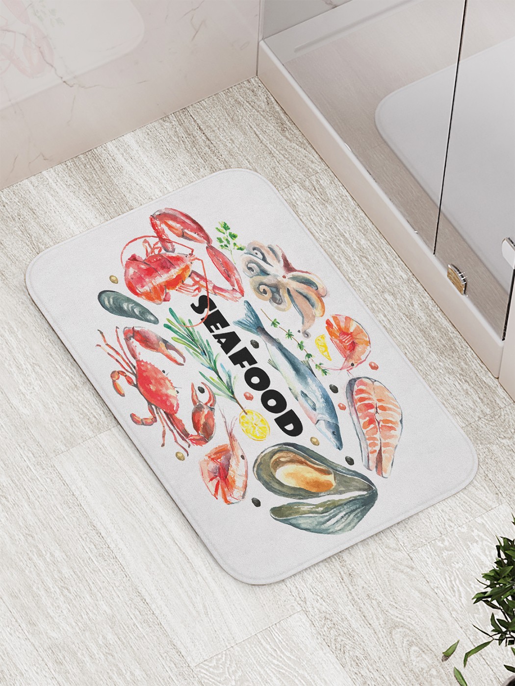 

bath_86010 Коврик противоскользящий для ванной, сауны, бассейна, 77х52 см