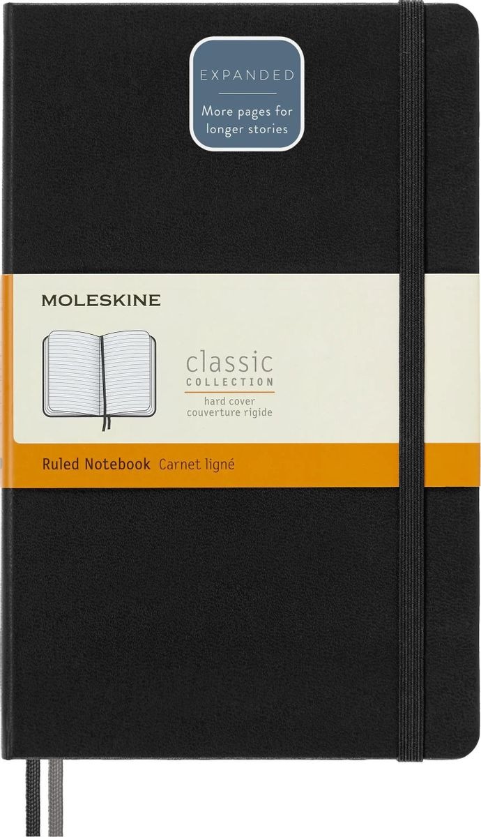 

Блокнот MOLESKINE Classic Expended, 400стр, в линейку, твердая обложка, черный, Блокнот MOLESKINE Classic Expended, 400стр, в линейку, твердая обложка, черный [qp060exp]