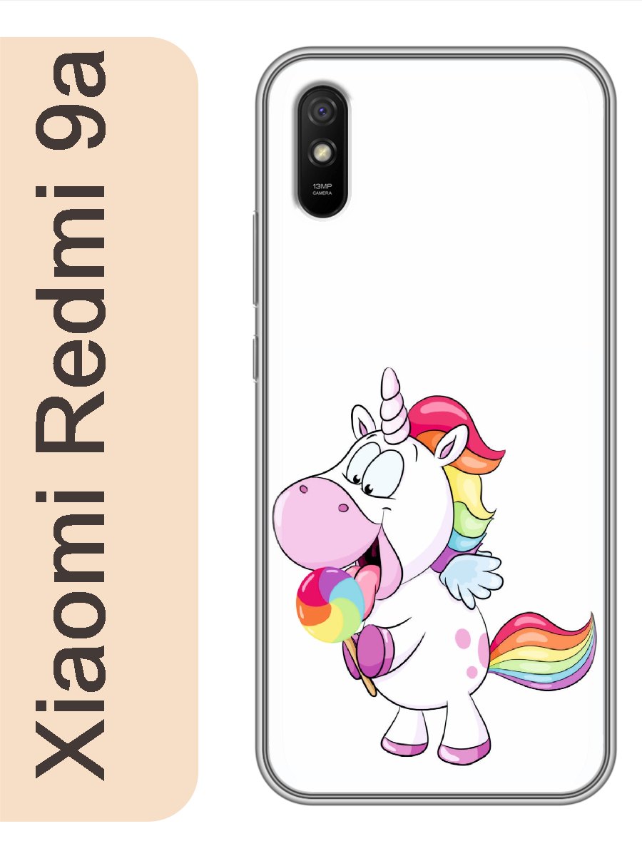 

Чехол на Xiaomi Redmi 9a единорог 506, Прозрачный, red9aerog