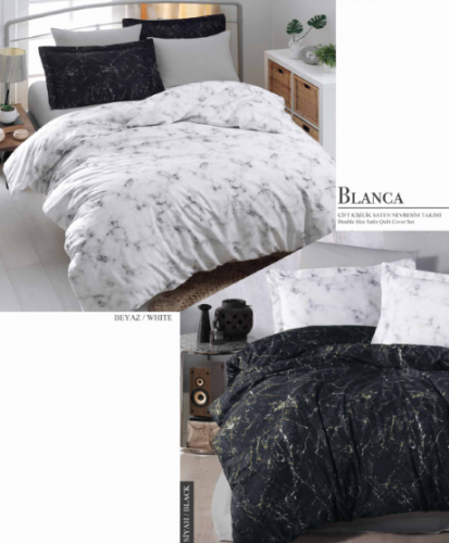 фото Комплект постельного белья ecosse satin double (blanka) черный 160*220 семейный, сатин