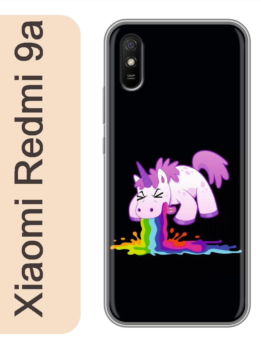 

Чехол на Xiaomi Redmi 9a единорог 496, Прозрачный, red9aerog