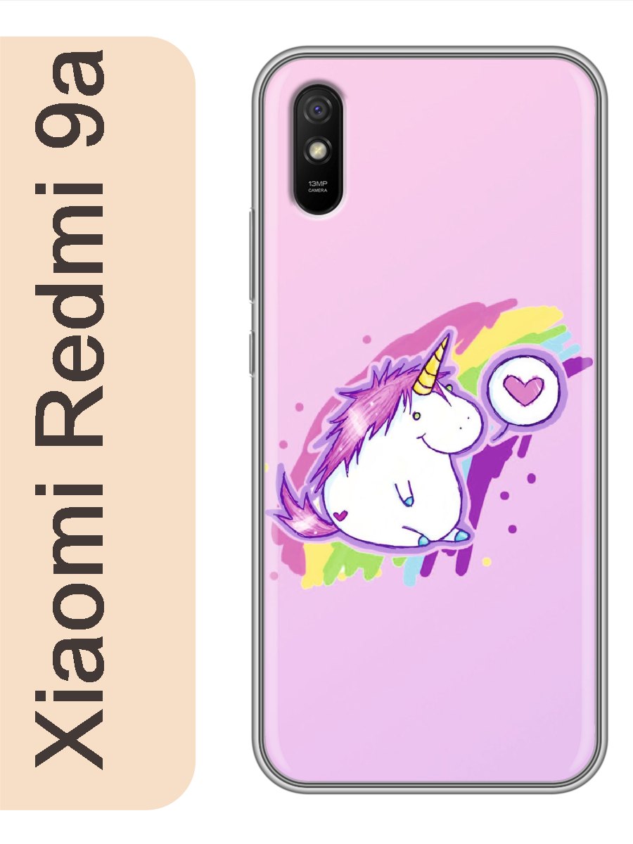 

Чехол на Xiaomi Redmi 9a единорог 495, Прозрачный, red9aerog