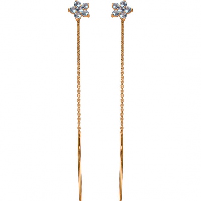 

Серьги из красного золота с топазом Эстет 01С216164-4, 01С216164-4