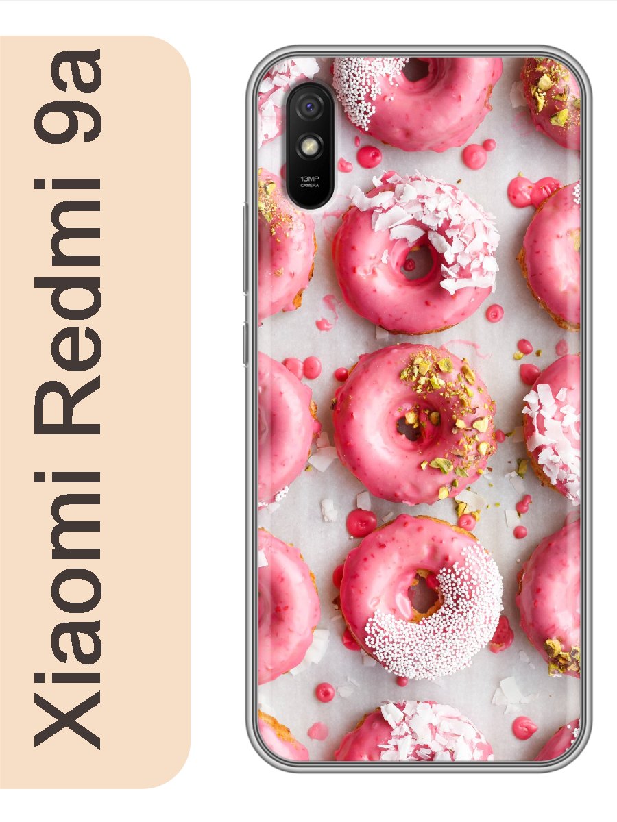 

Чехол на Xiaomi Redmi 9a пончики 464, Прозрачный, red9aswts