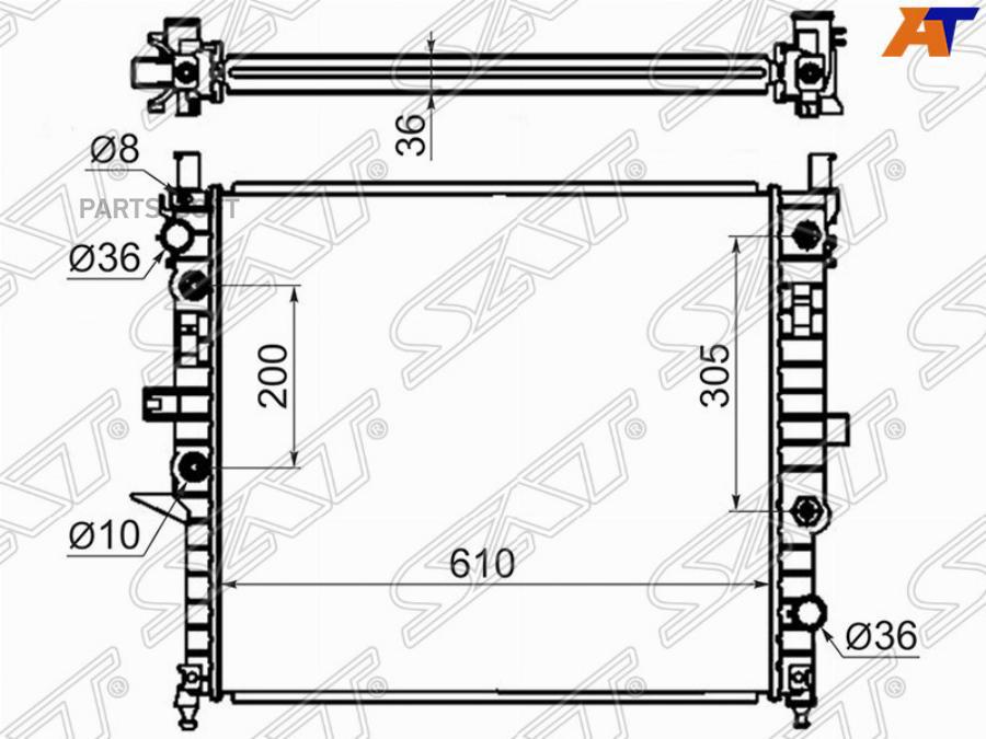 

SAT Радиатор MERCEDES ML-CLASS W163 2.3/3.2/3.5/4.3/5.0 98-05