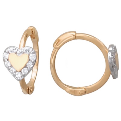 

Серьги из красного золота с фианитом Эстет 01С114827, 01С114827