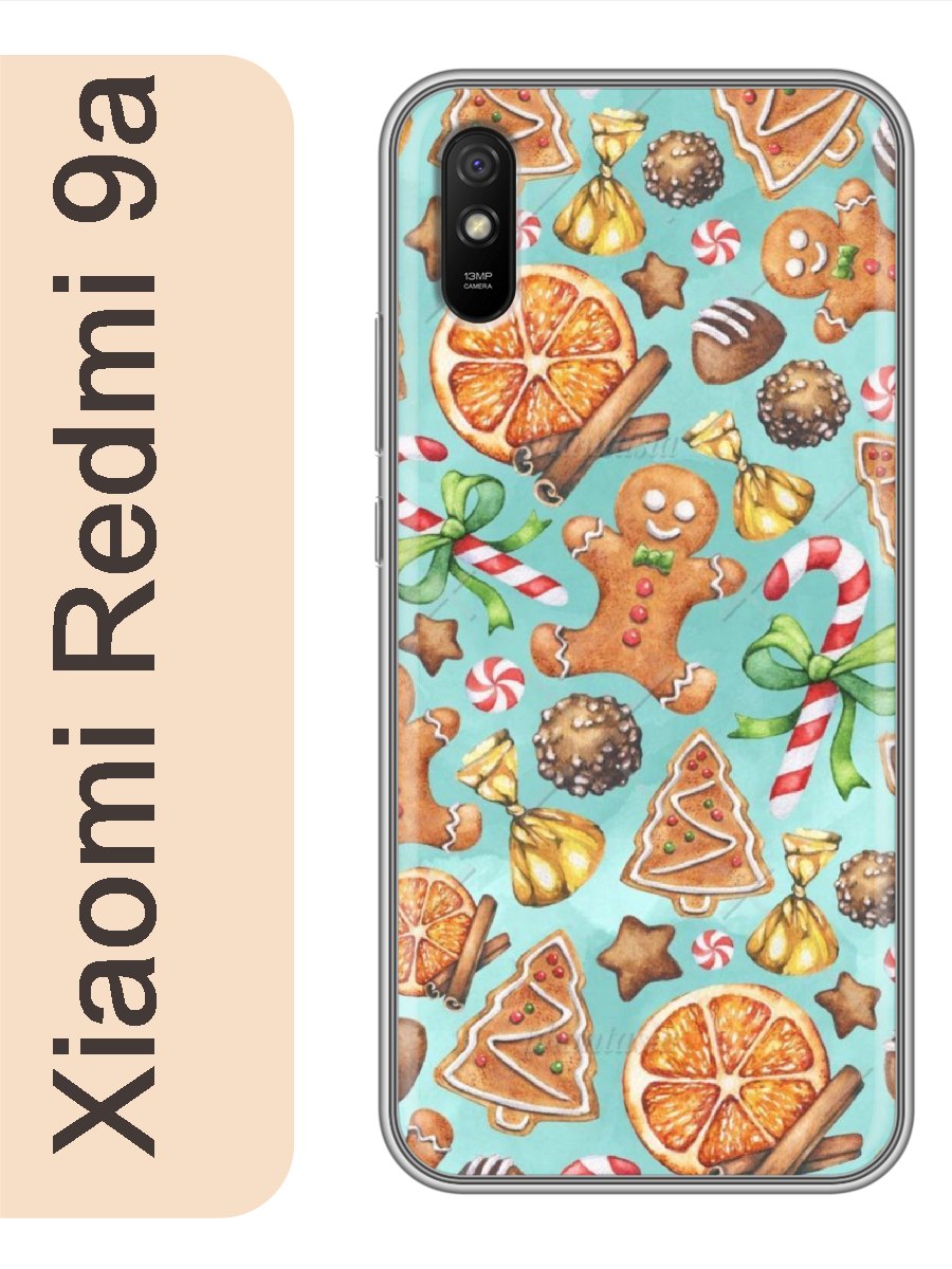 

Чехол на Xiaomi Redmi 9a пряничный человечек 401, Прозрачный, red9anewy