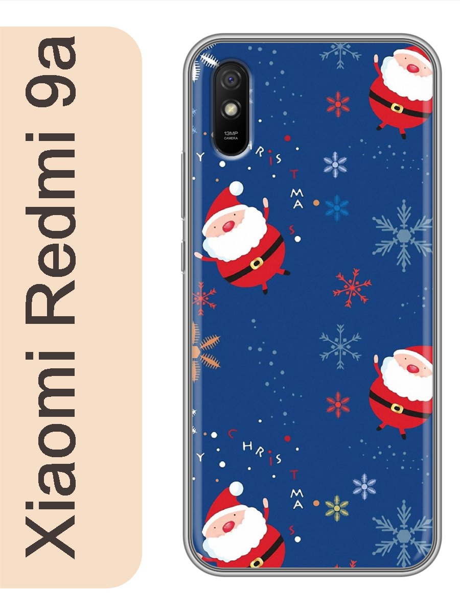 

Чехол на Xiaomi Redmi 9a фон деды морозы 383, Прозрачный, red9anewy