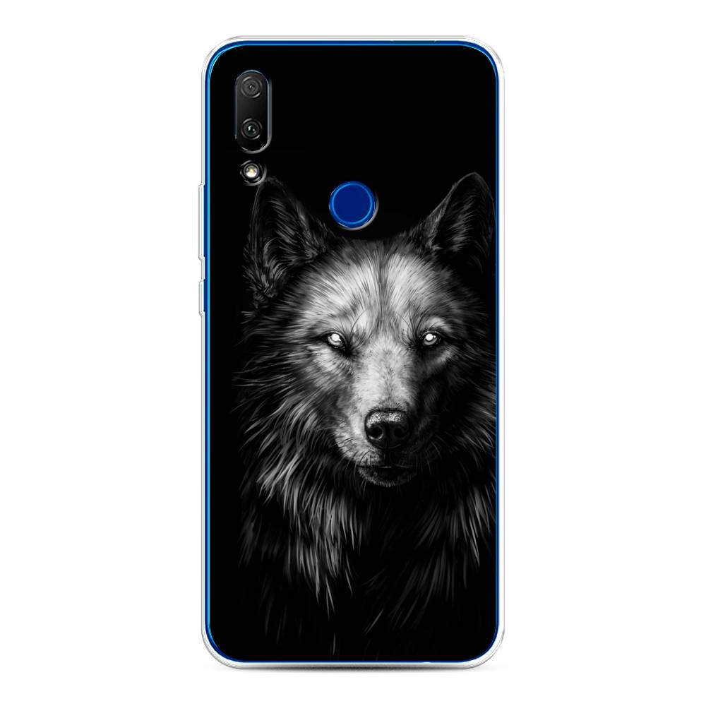 

Чехол Awog на Honor 9X "Волк черно белый", Серый;бежевый;белый, 69950-1
