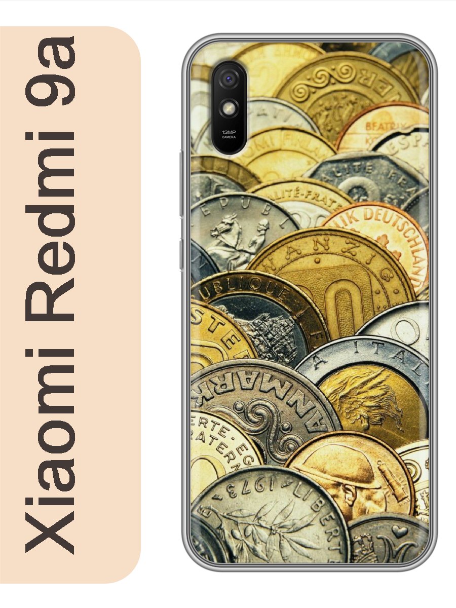

Чехол на Xiaomi Redmi 9a деньги монеты 360, Прозрачный, red9arzne