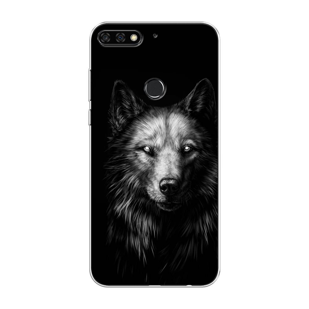 

Чехол Awog на Honor 7C Pro "Волк черно белый", Серый;бежевый;белый, 65550-1