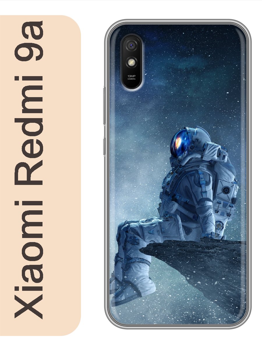 

Чехол на Xiaomi Redmi 9a космонавт 355, Прозрачный, red9arzne