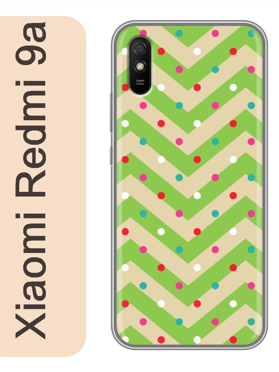 

Чехол на Xiaomi Redmi 9a зеленые зигзаги 344, Прозрачный, red9anewy