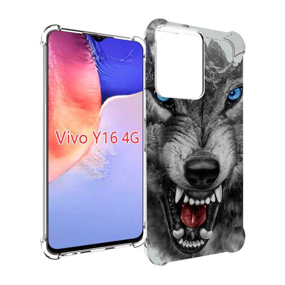 

Чехол MyPads Волк-частица мужской для Vivo Y16 4G/ Vivo Y02S, Прозрачный, Tocco