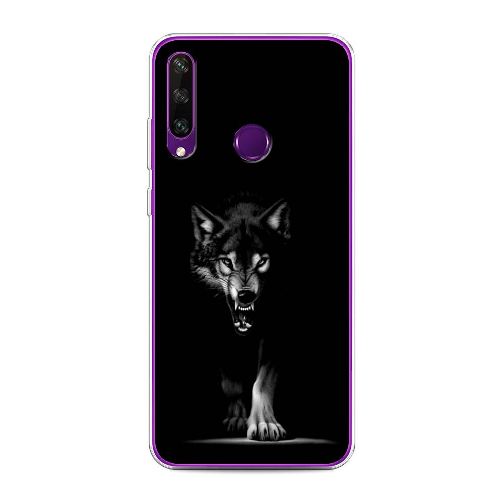 

Чехол Awog на Huawei Y6p "Волк выходит из ночи", Серый;черный;белый, 6103250-1