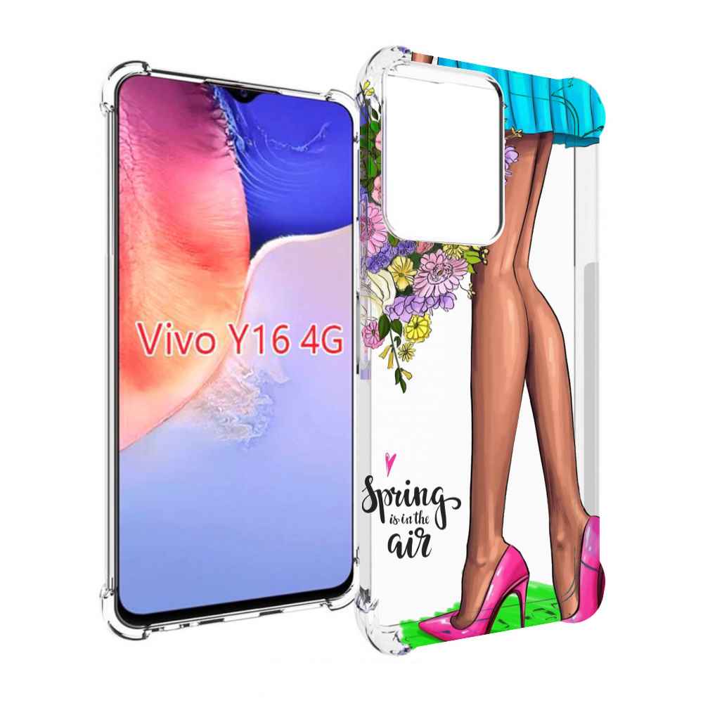 

Чехол MyPads Весна-в-воздухе женский для Vivo Y16 4G/ Vivo Y02S, Прозрачный, Tocco