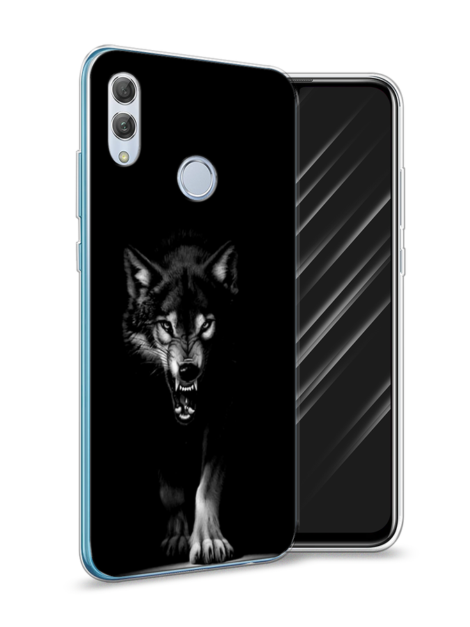 

Чехол Awog на Huawei P Smart 2019 "Волк выходит из ночи", Серый;черный;белый, 67250-1