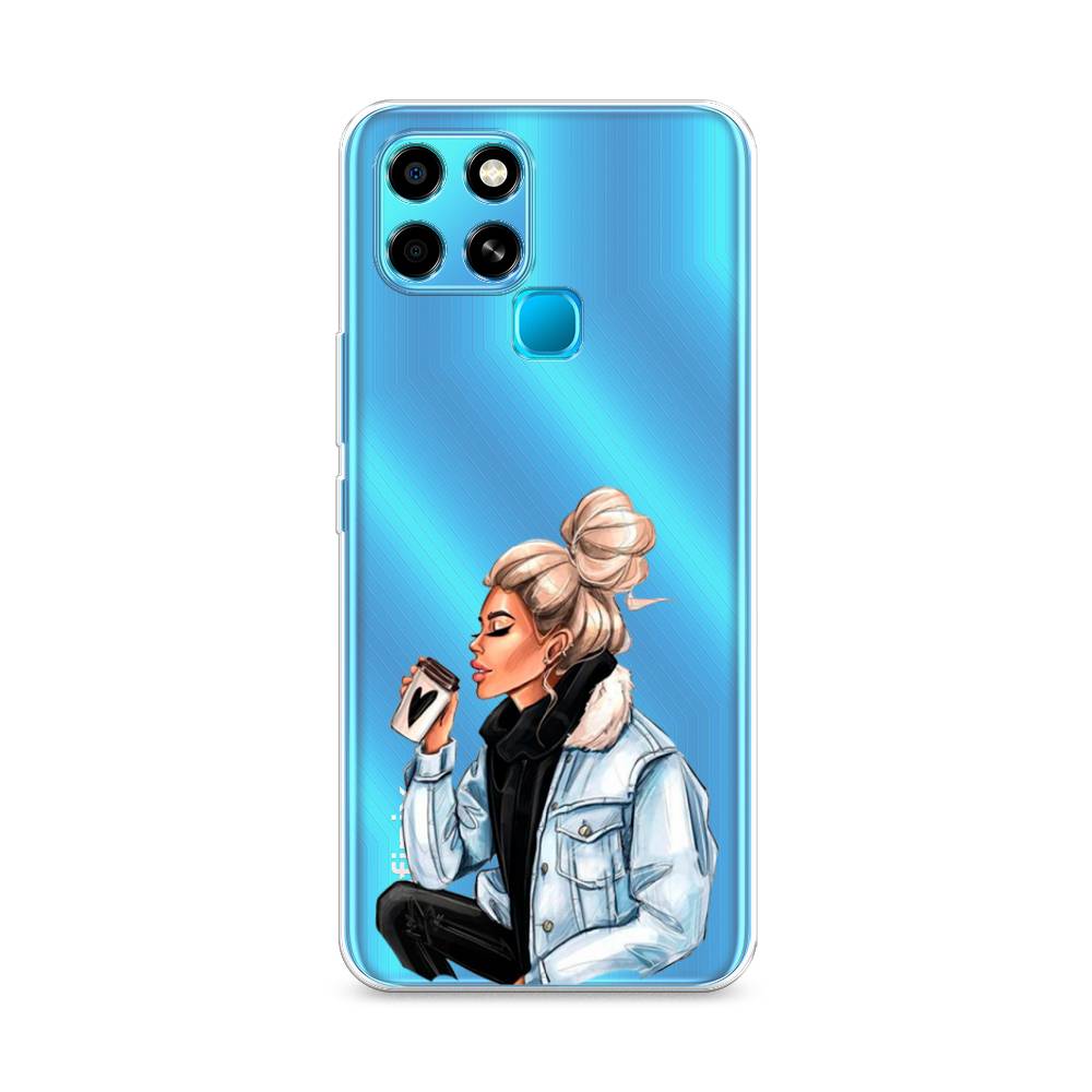 

Чехол Awog на Infinix Smart 6 "Cute girl", Разноцветный, 3101050-7