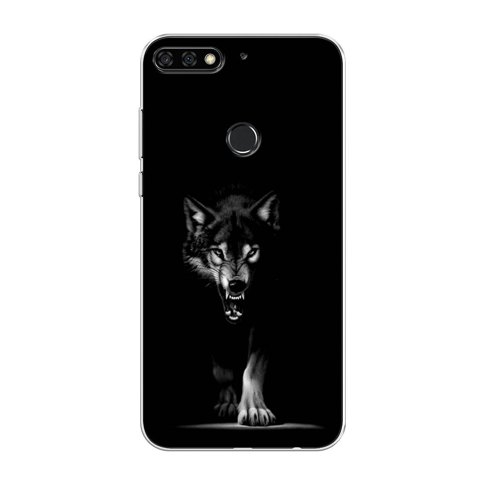 

Чехол Awog на Huawei Nova 2 Lite "Волк выходит из ночи", Серый;черный;белый, 64650-1