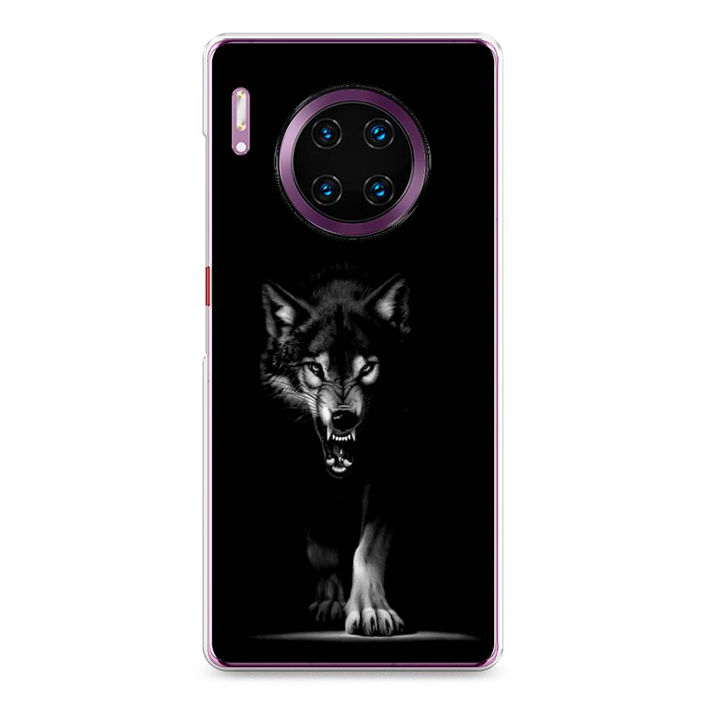 

Чехол Awog на Huawei Mate 30 Pro "Волк выходит из ночи", Серый;черный;белый, 610450-1