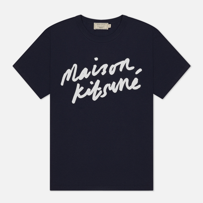 фото Футболка женская maison kitsune aw00104kj0005 синяя m