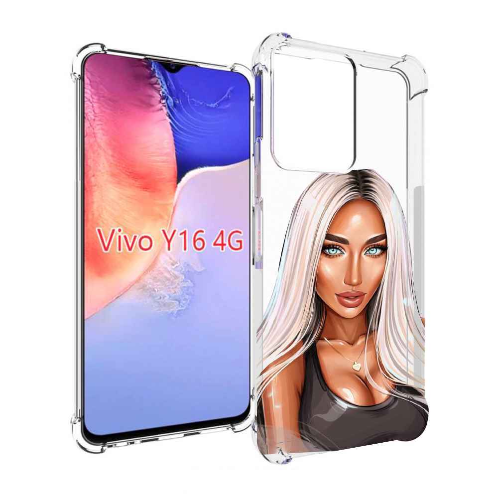 

Чехол MyPads Блондинка женский для Vivo Y16 4G/ Vivo Y02S, Прозрачный, Tocco