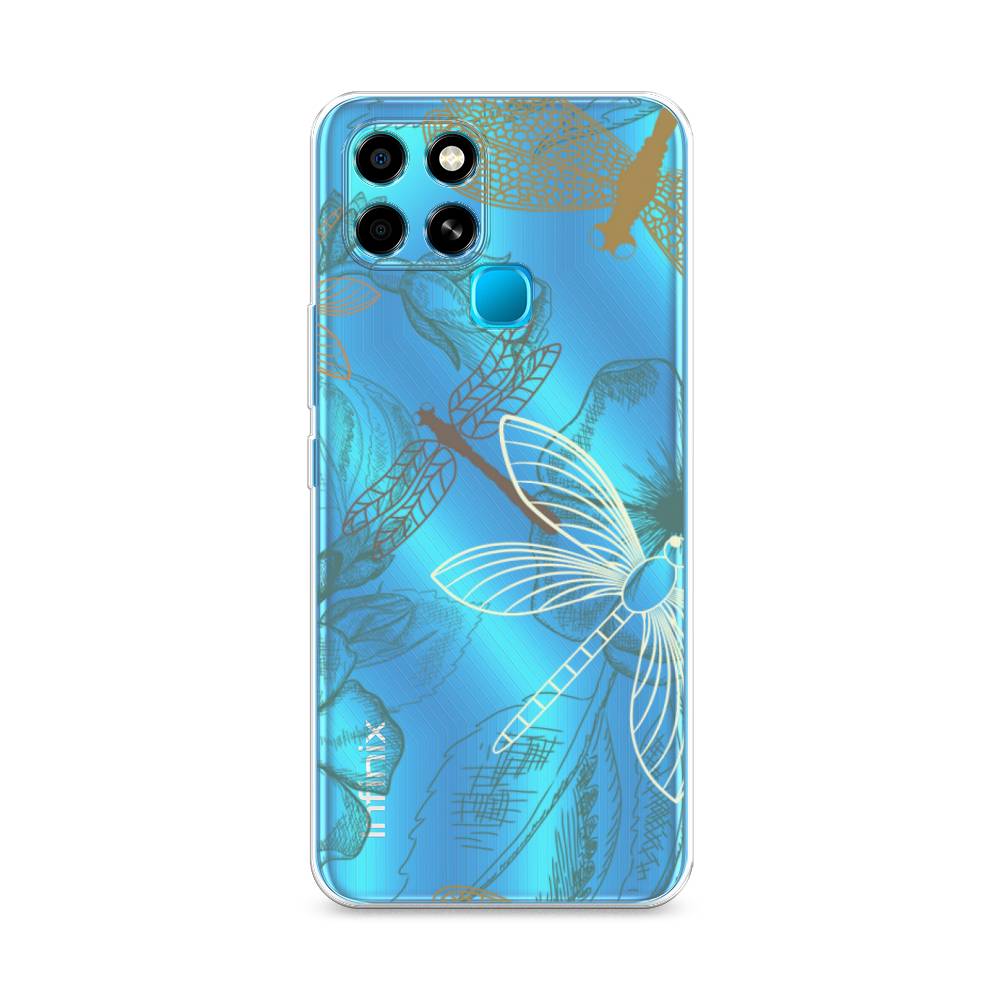 

Чехол Awog на Infinix Smart 6 "Тени стрекоз", Разноцветный, 3101050-8