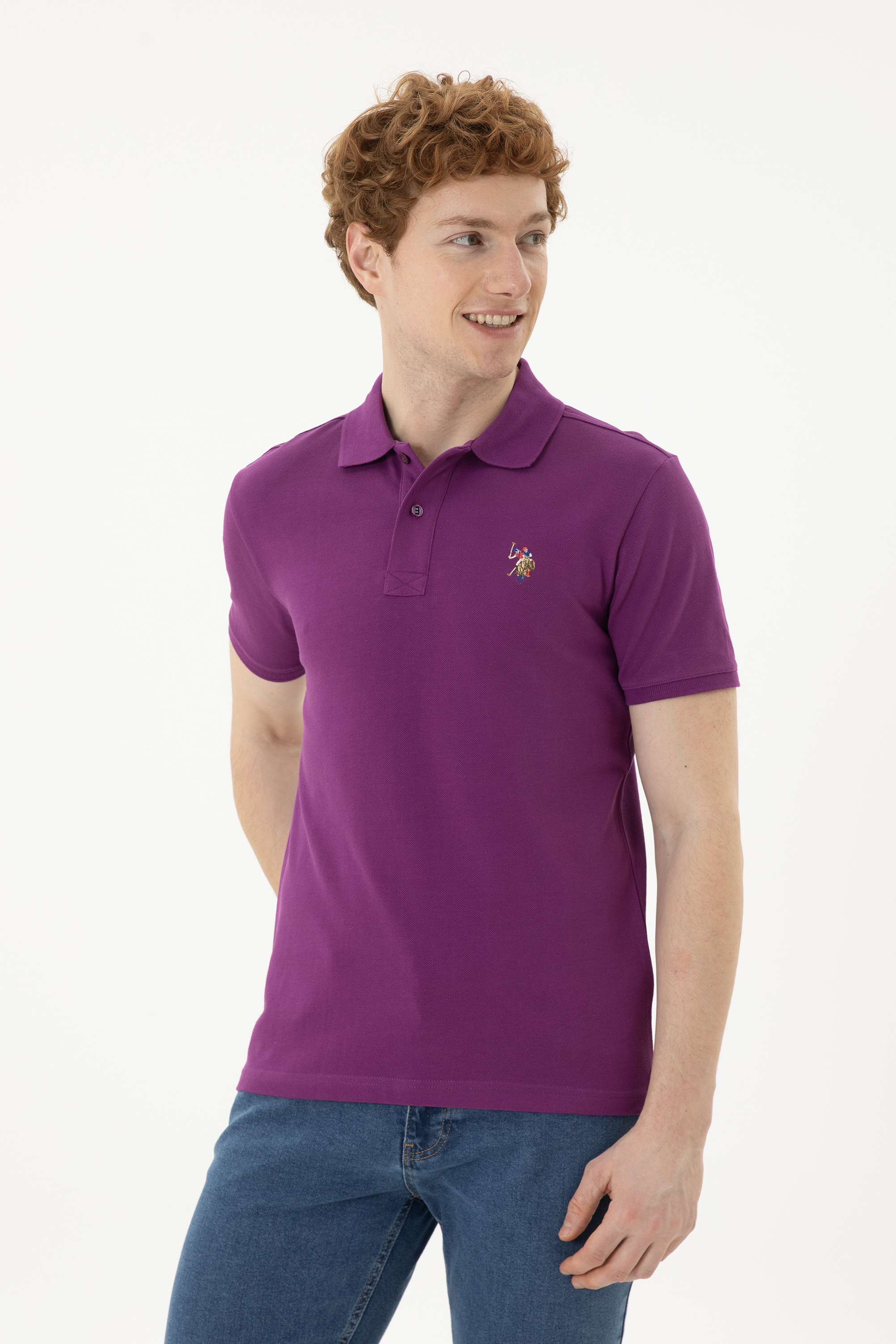 Футболка мужская US Polo Assn G081SZ0110TP10IY023 фиолетовая 4XL