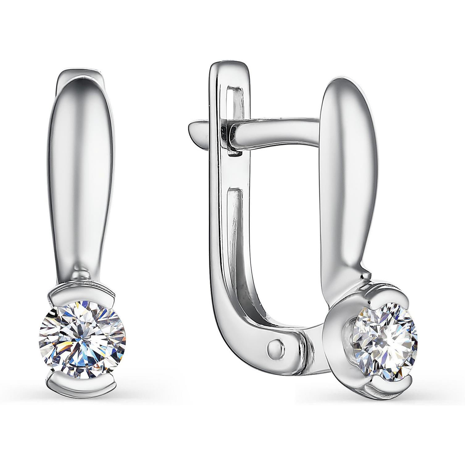 

Серьги женские из серебра АЛЬКОР 02-1158, фианит, 02-1158