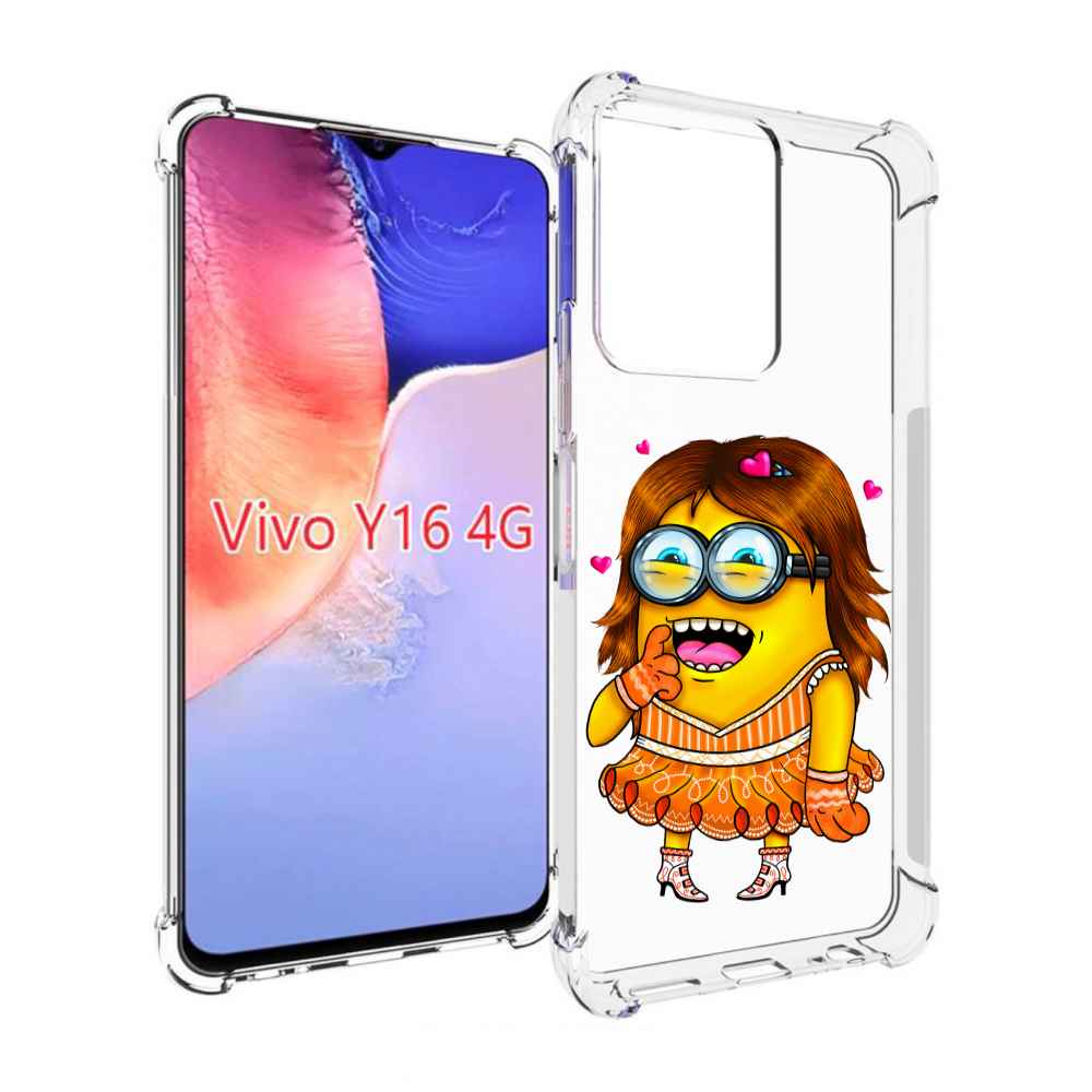 

Чехол MyPads Миньон девочка для Vivo Y16 4G/ Vivo Y02S, Прозрачный, Tocco