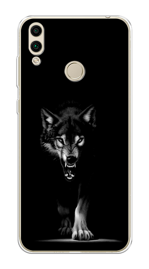 

Чехол Awog на Honor 8C "Волк выходит из ночи", Серый;черный;белый, 67150-1