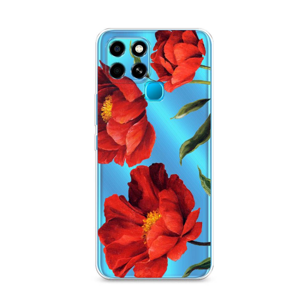 

Чехол Awog на Infinix Smart 6 "Красные маки", Разноцветный, 3101050-8
