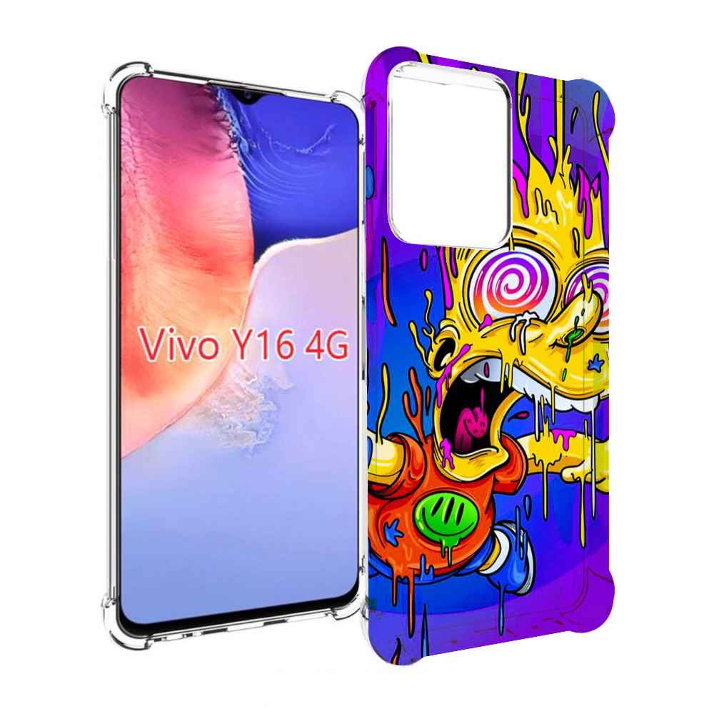 

Чехол MyPads Барт-арт-стрит для Vivo Y16 4G/ Vivo Y02S, Прозрачный, Tocco