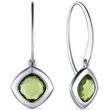 

Серьги женские из серебра АЛЬКОР 02-1695, турмалин, 02-1695
