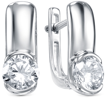 

Серьги женские из серебра АЛЬКОР 02-1598, фианит, 02-1598