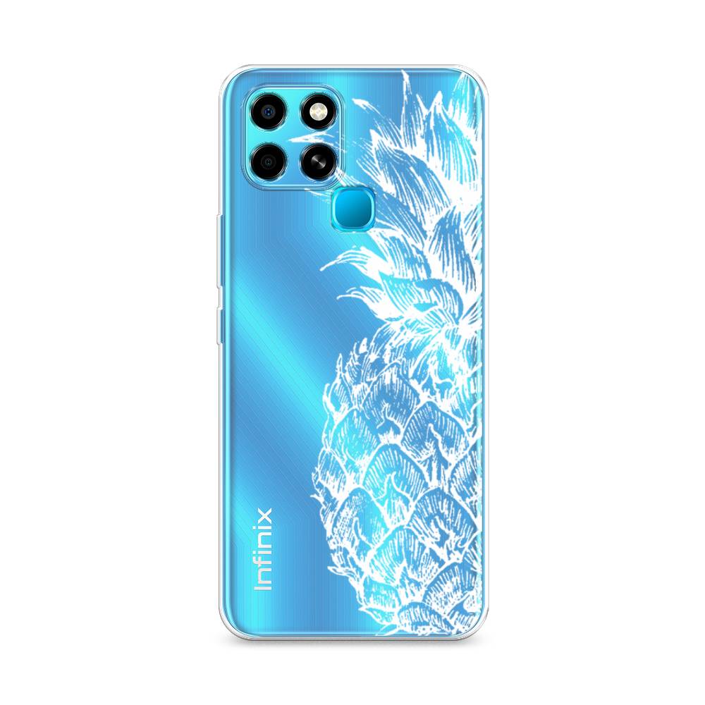 

Чехол Awog на Infinix Smart 6 "Ананас графика белая", Разноцветный, 3101050-10
