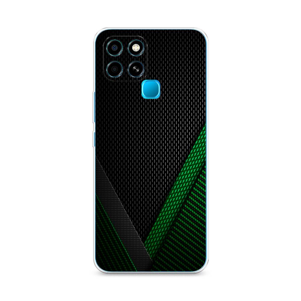 

Чехол Awog на Infinix Smart 6 "Зеленый карбон", Разноцветный, 3101050-3